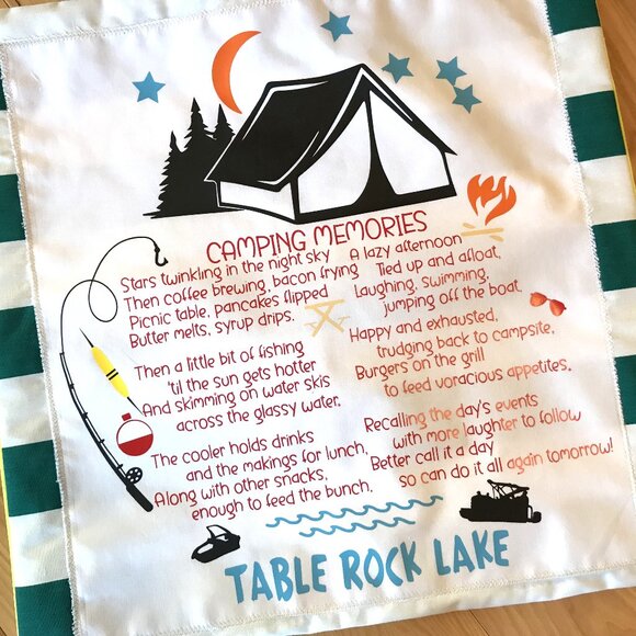 Table Rock Lake Pillow Cover, 18 x 18: Camping Memories Lakehouse Cabin Decor - Picture 7 of 8
